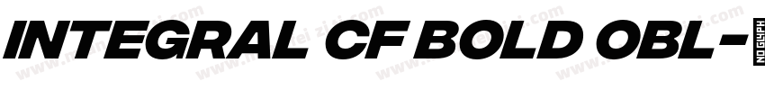 Integral CF Bold Obl字体转换